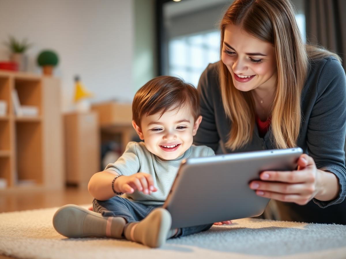 Child exploring AI and computer learning